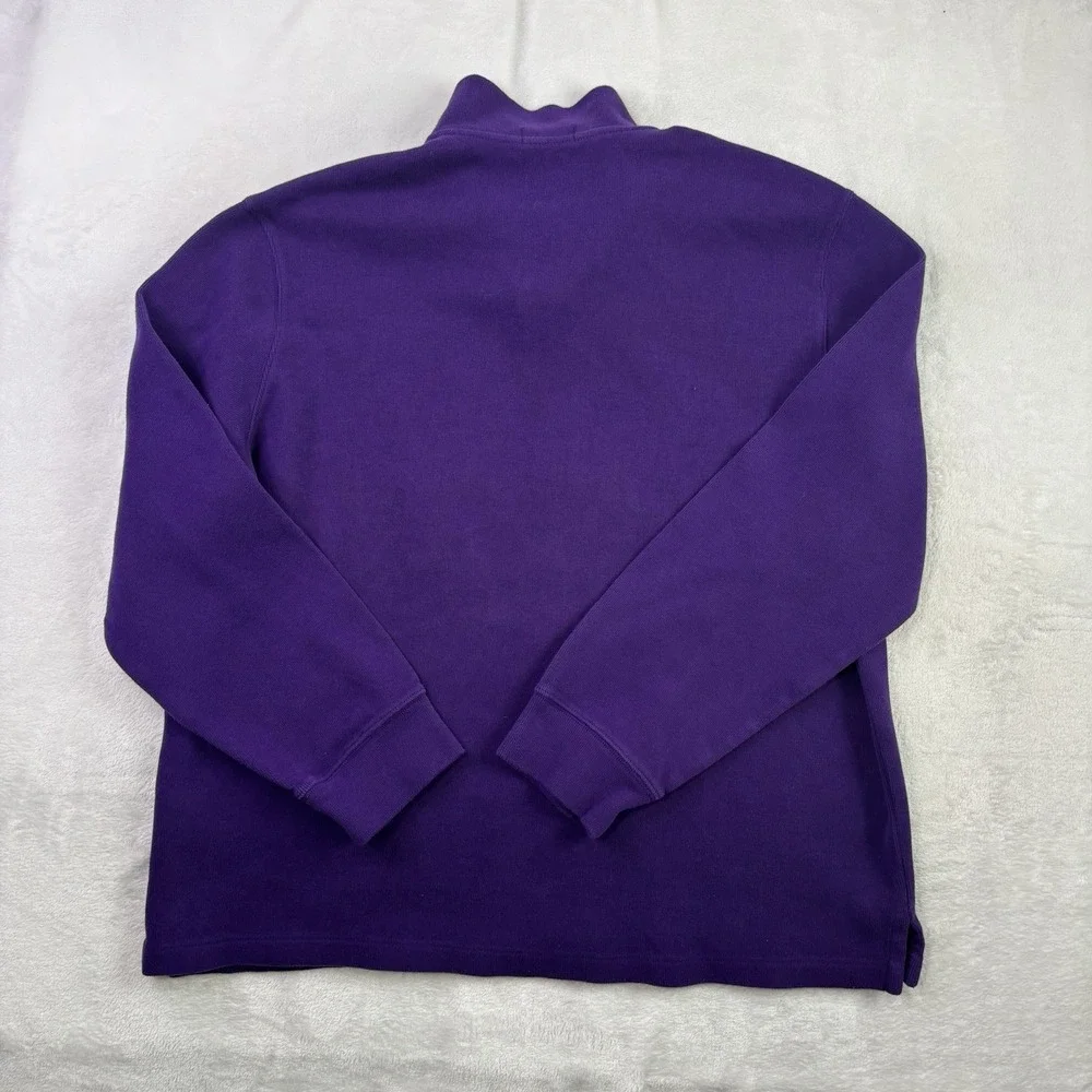 Polo Ralph Lauren Purple 1/4 Zip Pullover Long Sleeve Sweater Men's XXL